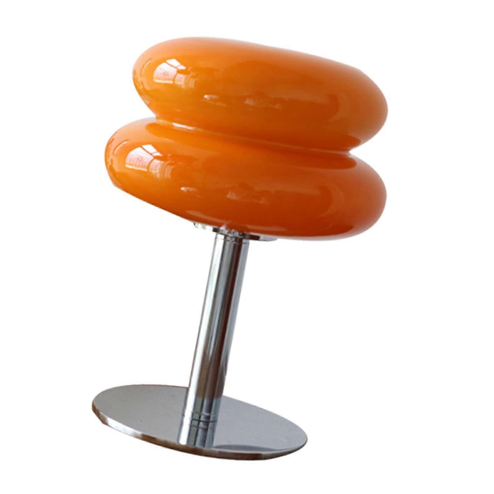 Glass Table Lamp USB Desk Lamp For Girls Orange RGB Soft Light With USB Push Button Switch