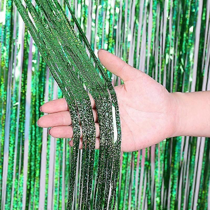 Backdrop Curtains Glitte Tinsel Fringe Foil Curtain 1x1m