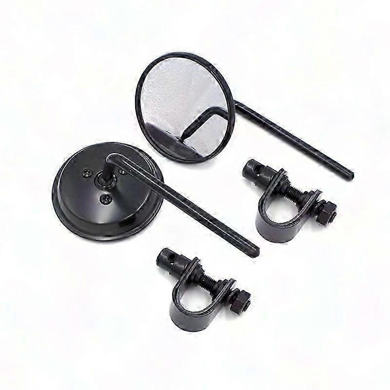 Adjustable Motorcycle Handlebar End Mirrors - 1 Pair Rearview Side Mirrors