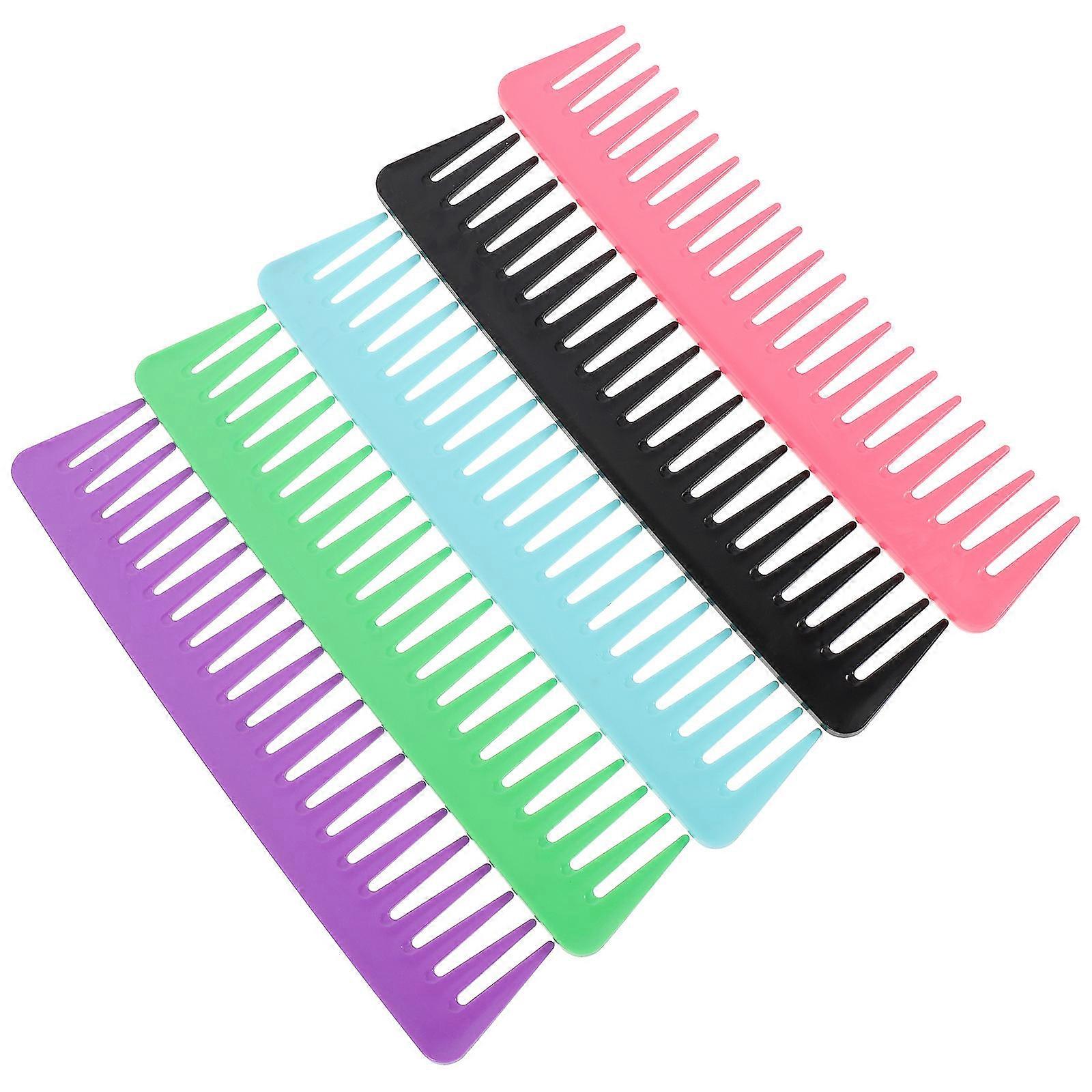 Hairdressing Wide Teeth Comb for Hair Styling 10Pcs Assorted Color
