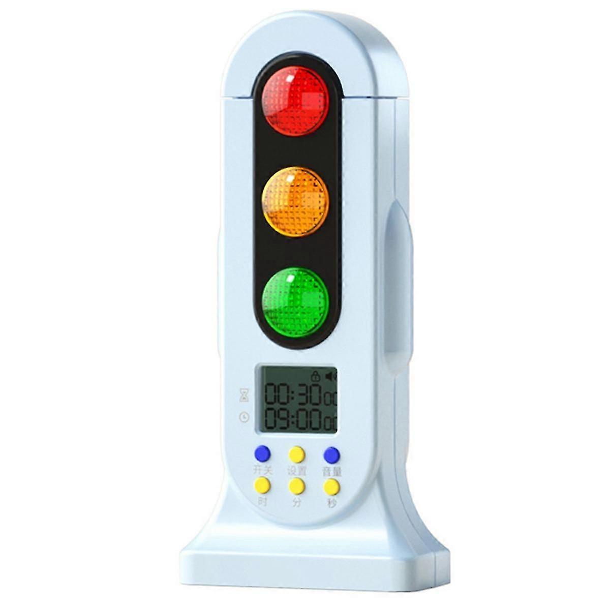 Smart Traffic Light Visual Timer Audio Digital LCD Display for Kids Classroom Kitchen Game Countdown