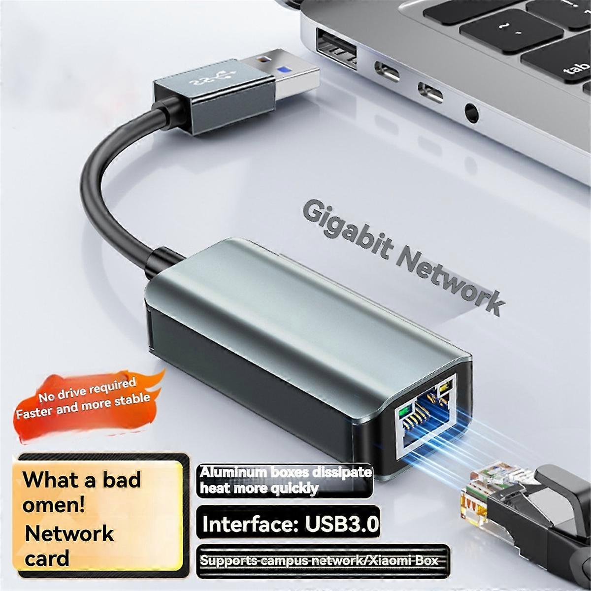 Ethernet Adapter 1000/100Mbps USB Lan RJ45 Ethernet Adapter for 3 for Laptop Ethernet Network Card
