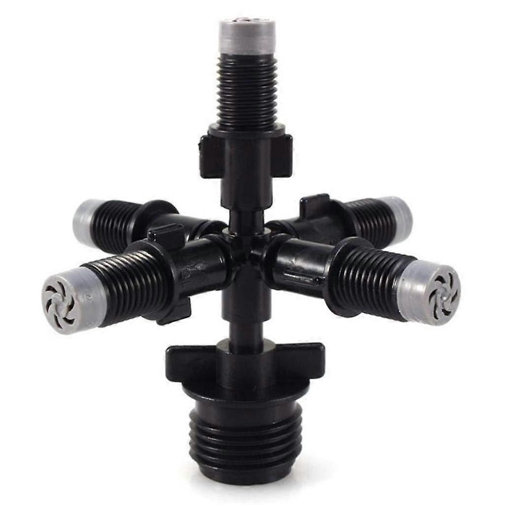 Fog Mist Nozzle 5Head Adjustable Greenhouse Sprinkler Adapter Automatic Sprinkler Sturdy Durable