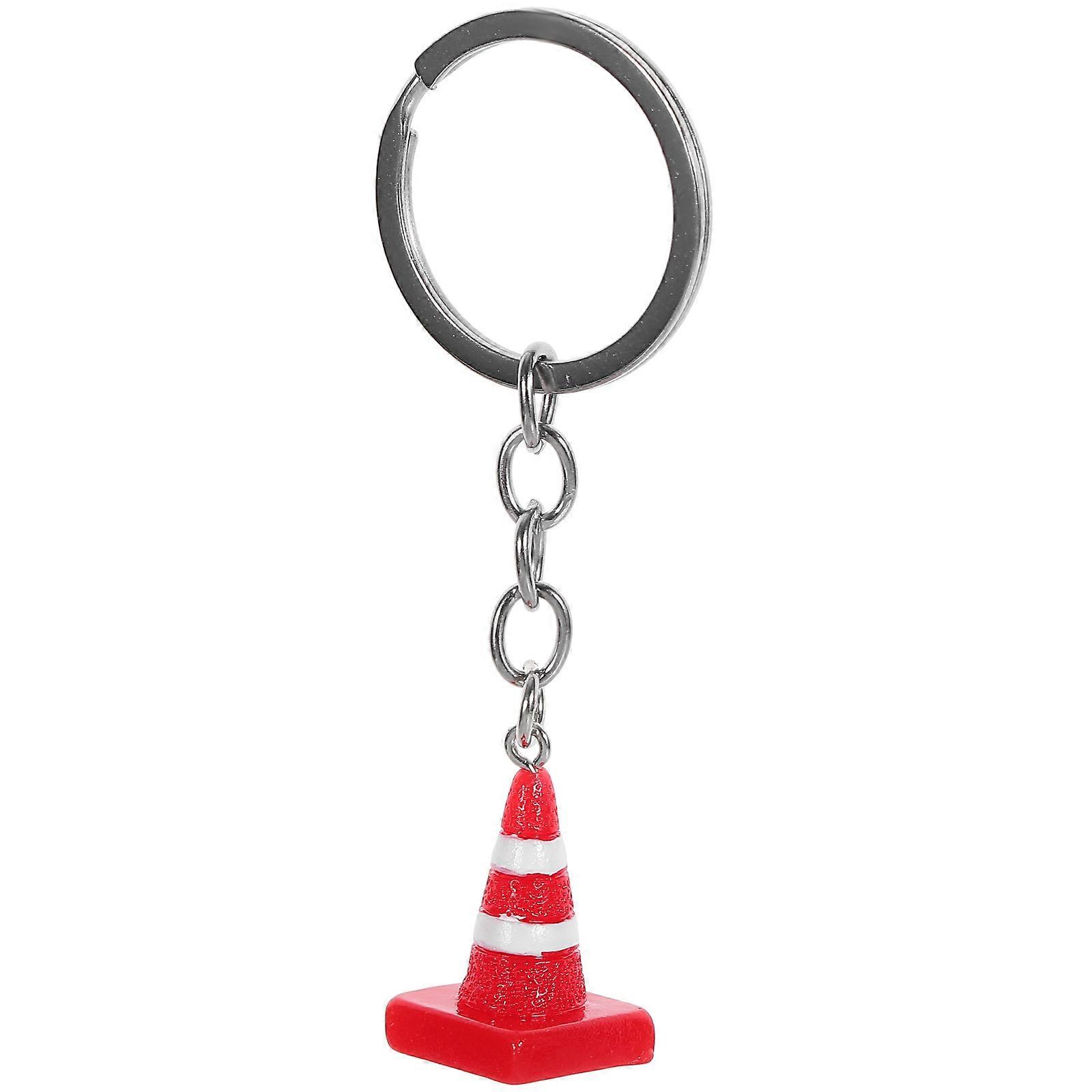 Purse Keychain Small Traffic Cone Key Chain for Decoration 3Pcs Multi