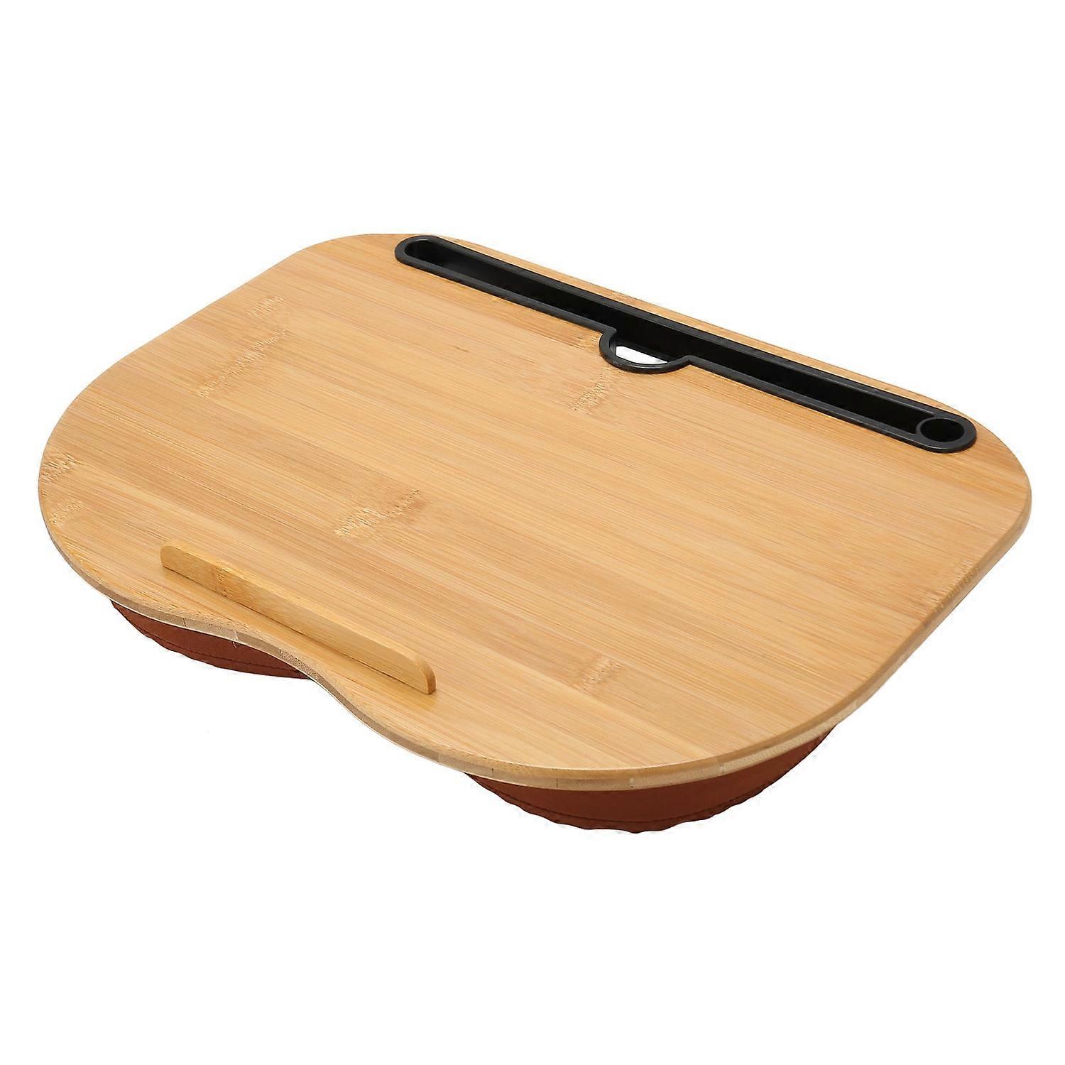 Feature:
1. Applicable Size: Bamboo top lap desk fits laptops 15.6 inches or smaller and most tablet