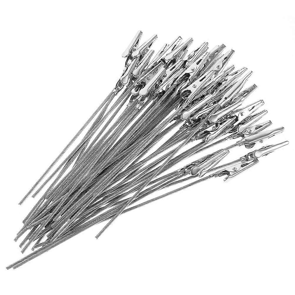 Long Tailed Metal Wire Clamps 160 Pcs Ideal For DIY Tight Spaces Operations Reliable Grip Durable Material