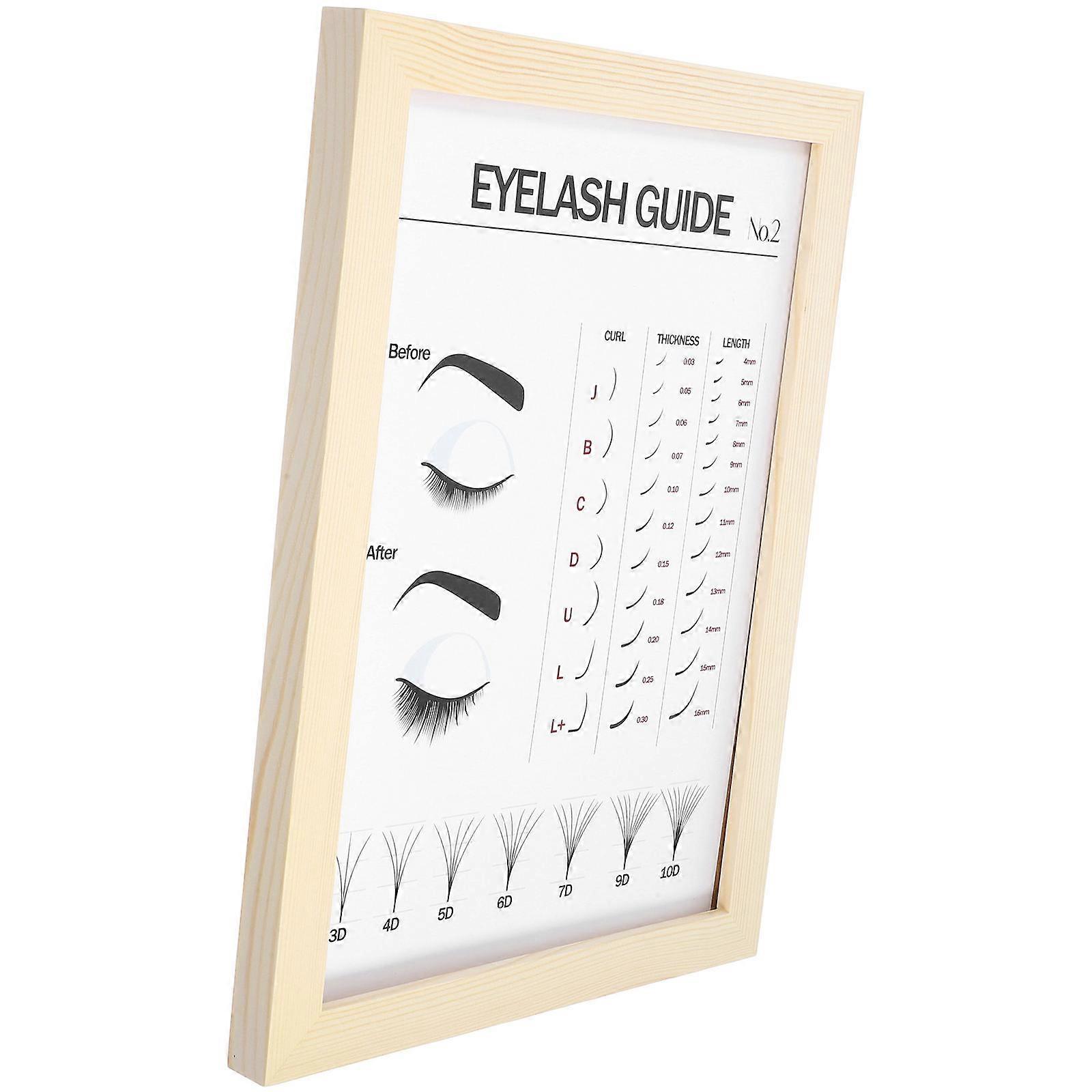 Eyelash Extension Diagram Poster Display Board for Decoration 4Pcs