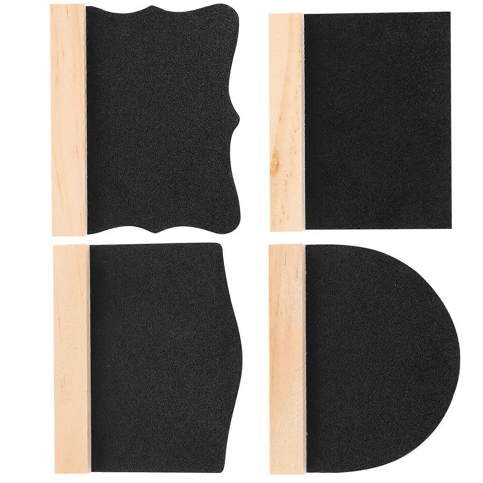 Double Sided Chalkboard Message Board Rectangular For Restaurant Crafts Holidays 10X7.60X2.40CM And Stable 12Pcs