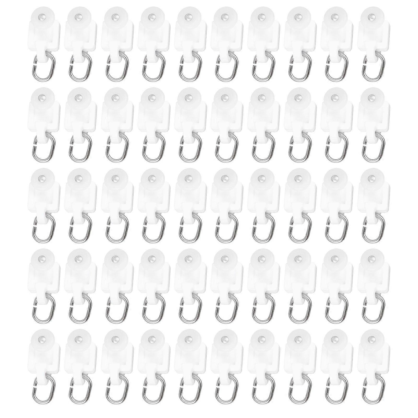 Curtain Rail Track Curtain Roller Pulley with Hook for Home Use 300Pcs