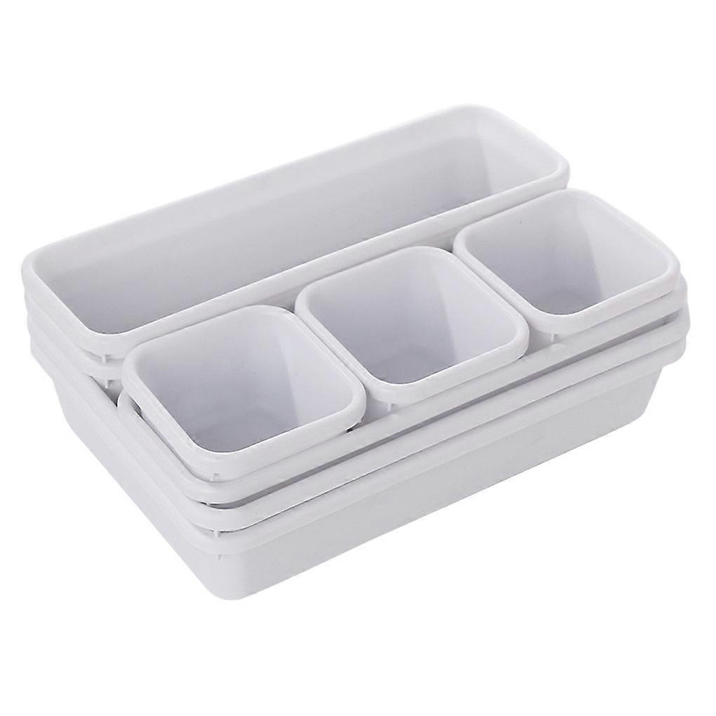 8pcs Drawer Separate Organizer Free Combination Storage Desk Drawer Storage Box Small Object Storage Case