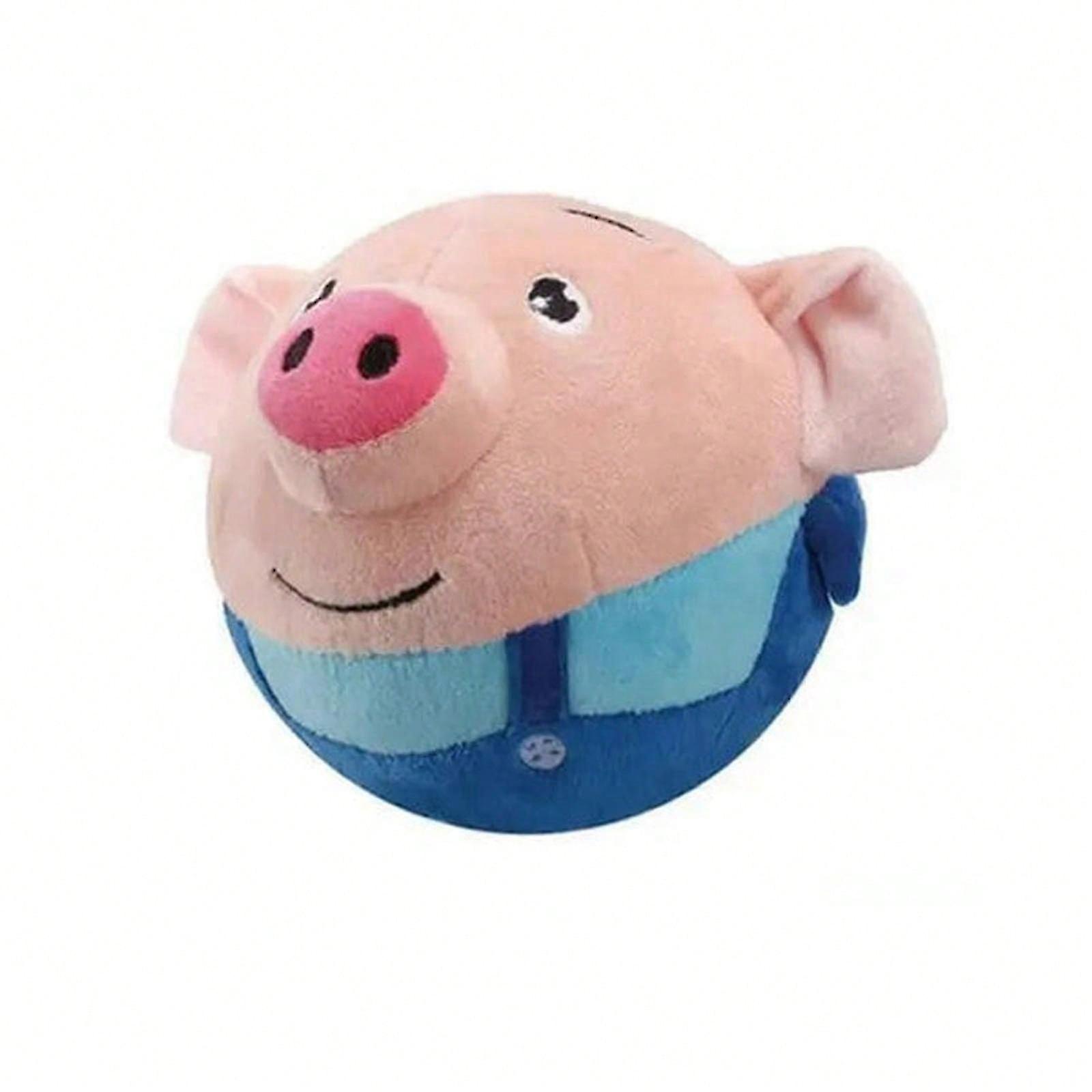 Interactive Dog Ball Plush Pig, Talking Moving Electric Pet Ball Bouncing Boredom Toys