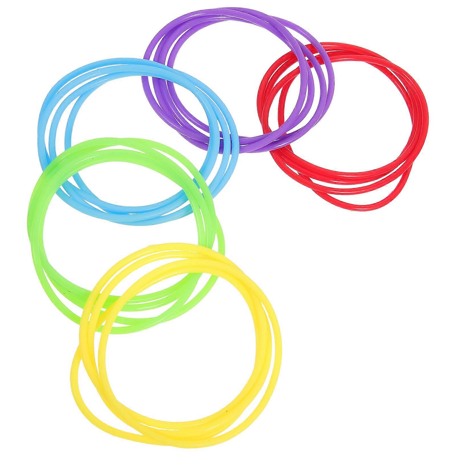 Retro Hair Ties For Women Circular Design Assorted Color Functional 100 Pcs