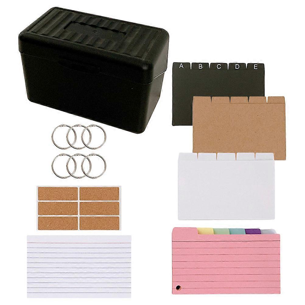 Plastic Card Case Desktop Index Cards with Lines for Teachers 2Pcs