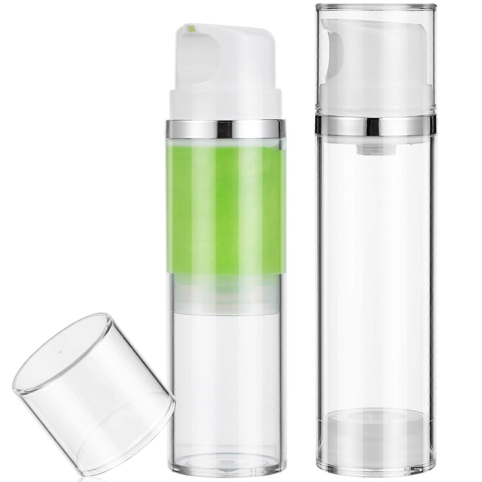 8Pcs Airless Pump Bottles for Lotion Dispensing Transparent Refillable Bottles