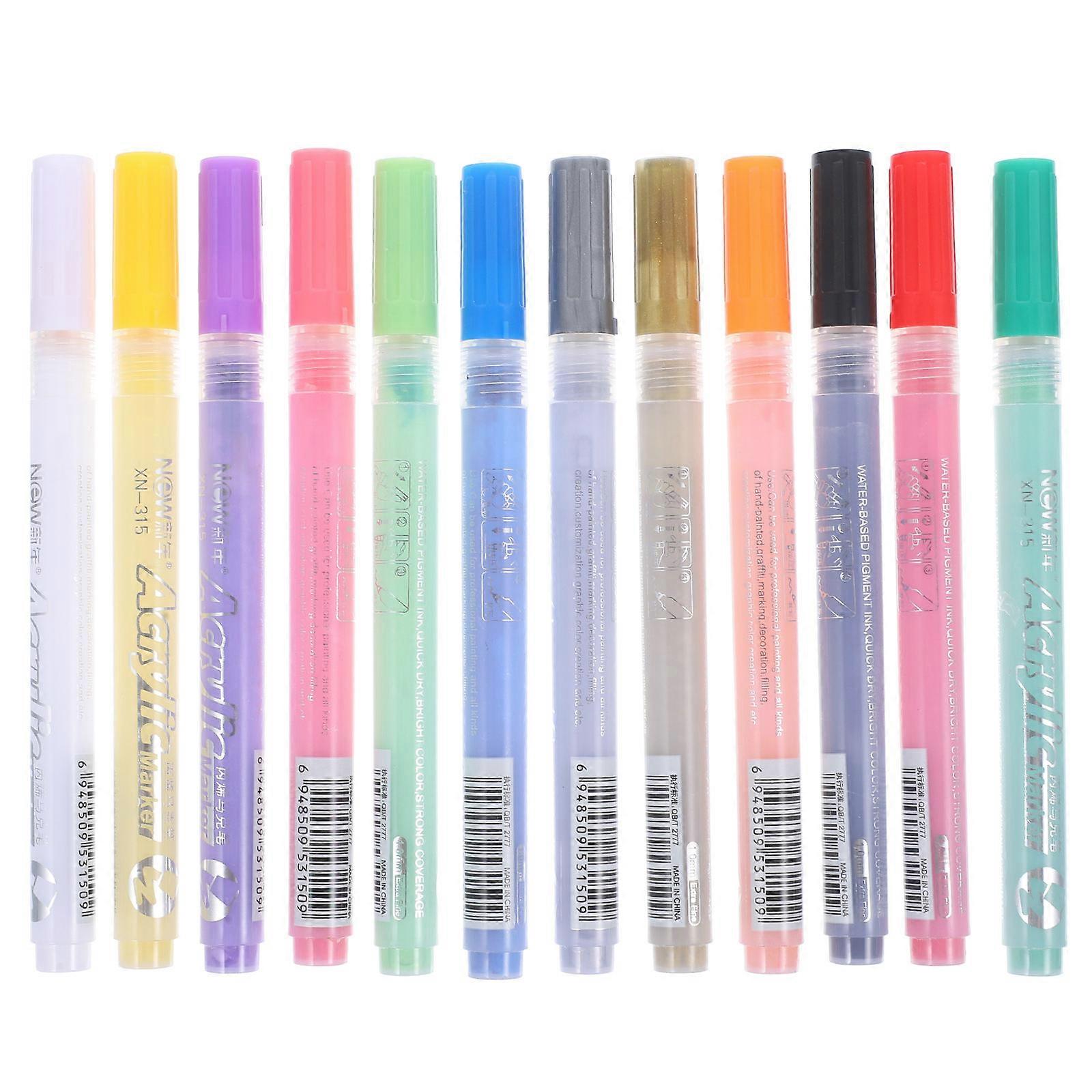 12Pcs Versatile Graffiti Drawing Pens Ideal For Note-Taking And Illustration Specifically Designed For Crafting Enthusiasts And Beginners