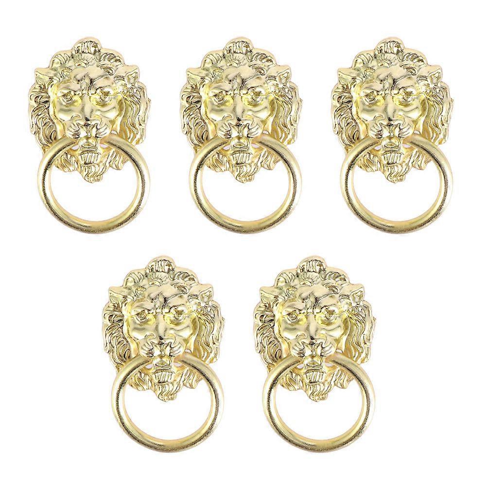 Zinc Alloy Lion Head Pull Handles Cabinet Pull Knobs for Home Use 10Pcs