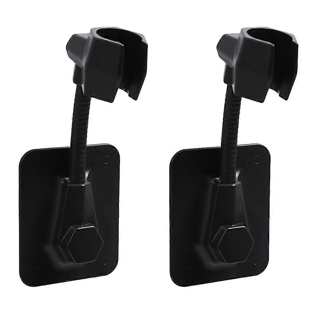 Shower Head Mount ABS Plastic Black for 360 Degree Adjustment 6Pcs