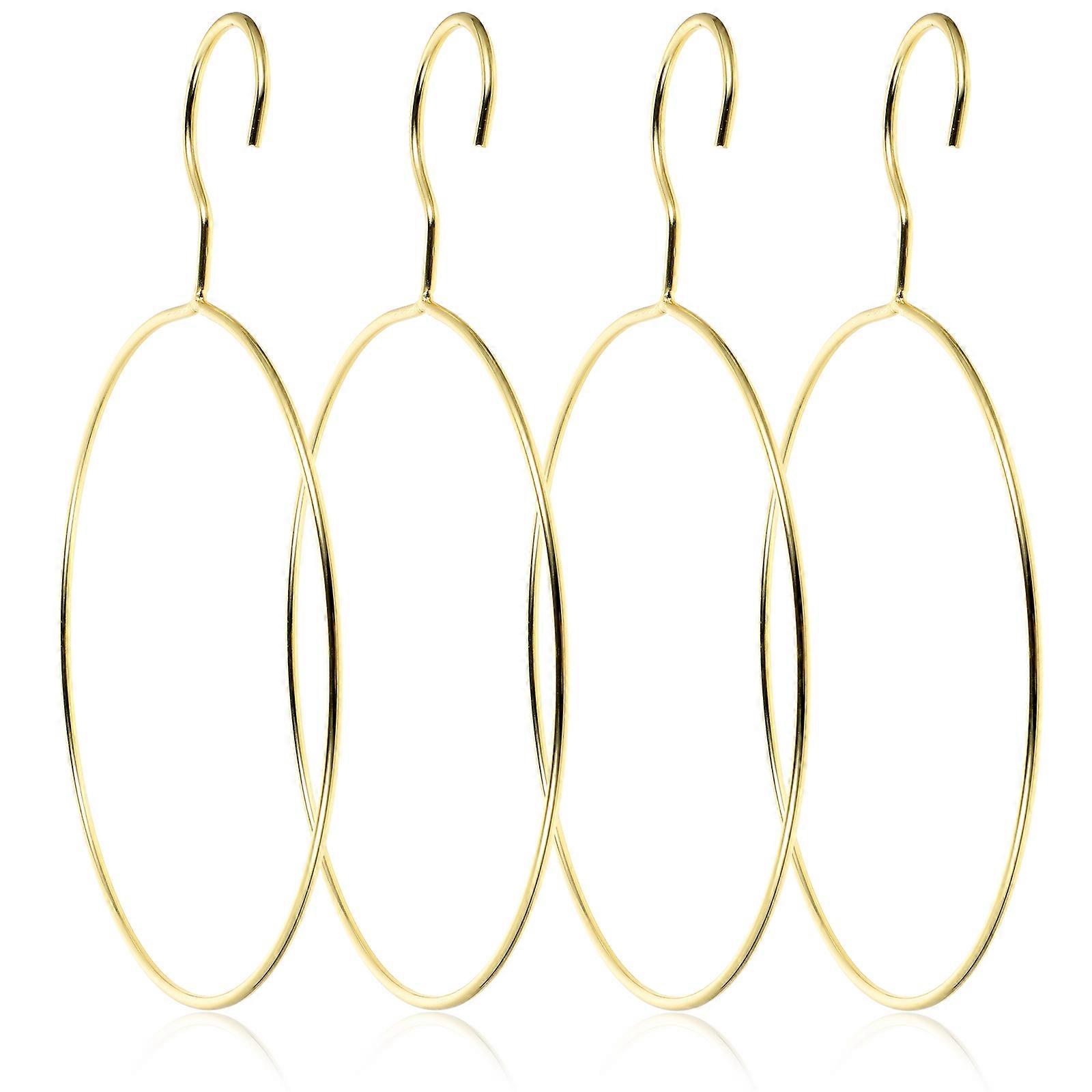 Golden Scarf Ring Hanger for Closet Use with 16Pcs Nordic Style Hangers