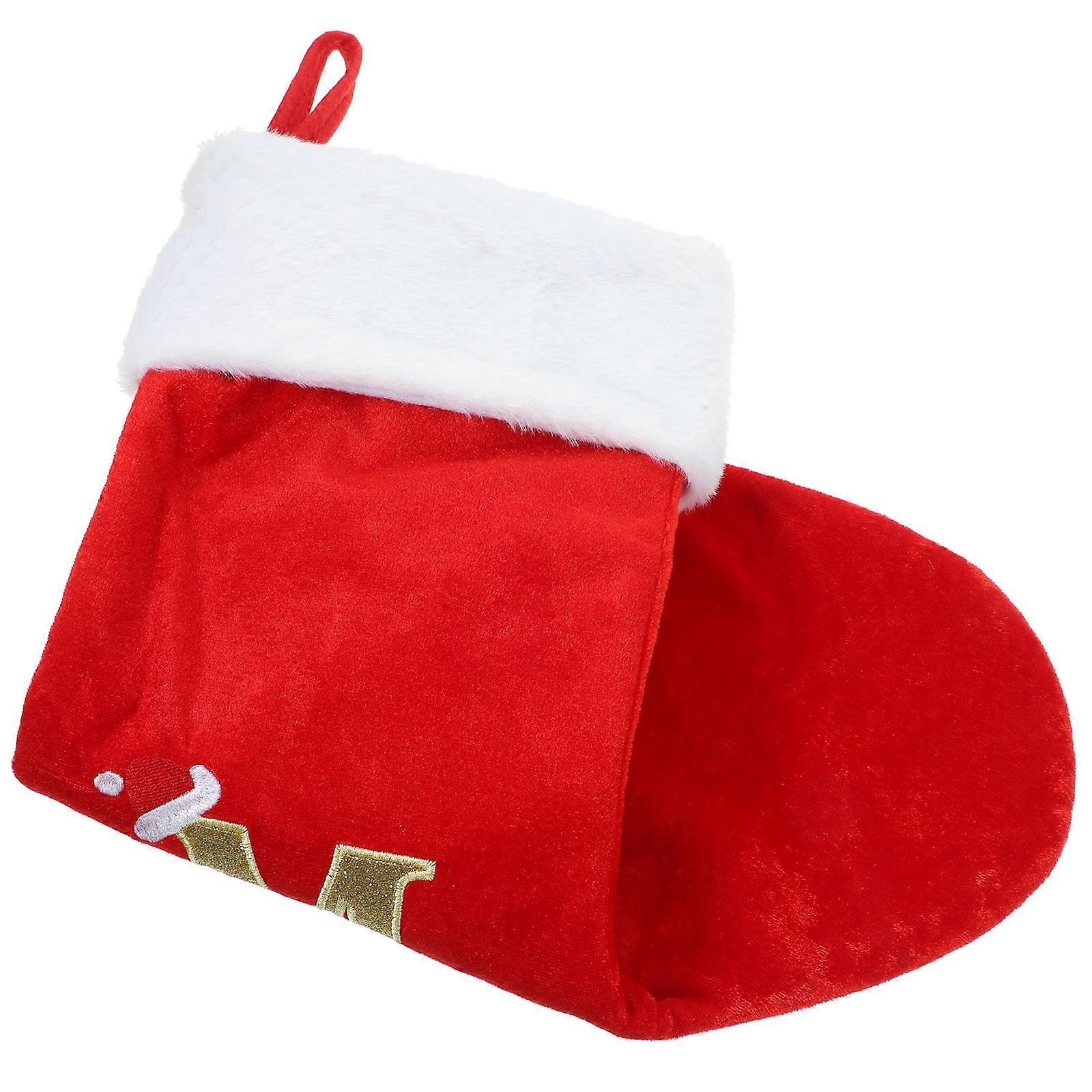 Unique Design Xmas Letter Stocking Christmas Ornament Sock Shape 1Set