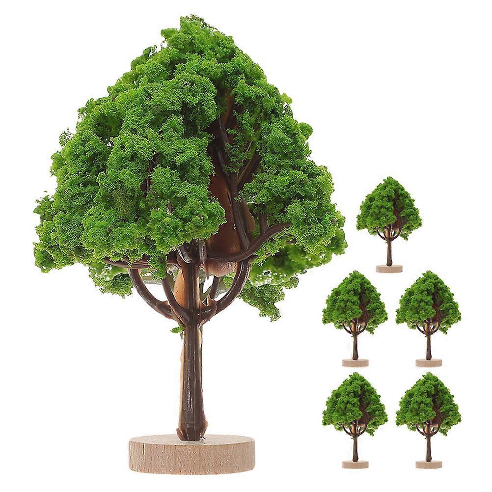 Miniature Street Trees Plastic Model for Decoration 24Pcs Green