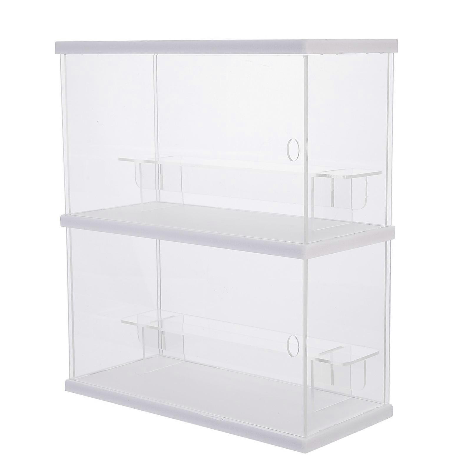 Figures Display Stand Acrylic Display Case for Home 2Pcs Model Organizer