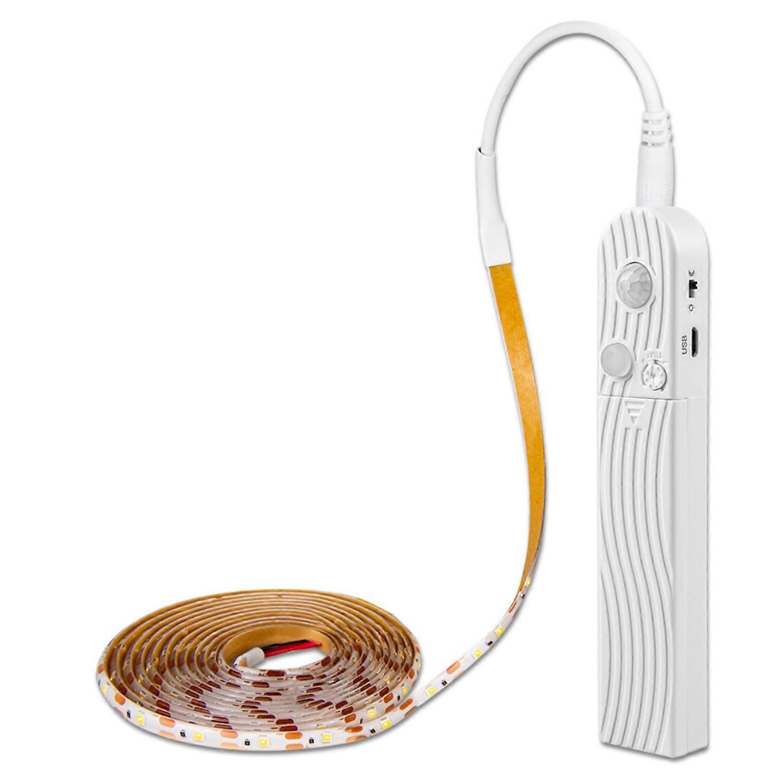 Motion Sensors LED Strips Light 0.55m Adjustable, 28003200K Waterproof, Flexible Cabinet Kitchen Home Decoration, 2m