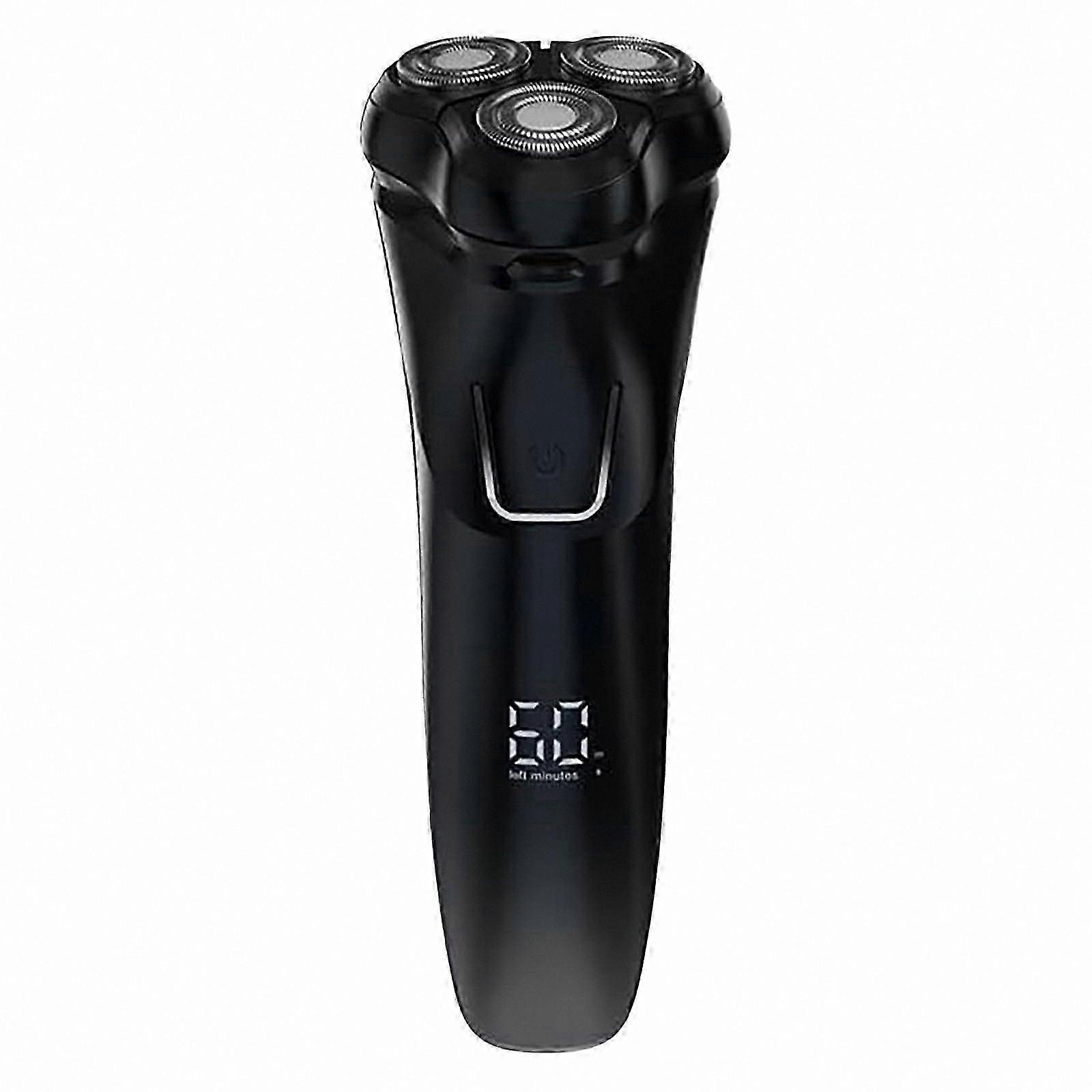 Men's 4D Rotary Electric Shaver with LCD Display, IPX6 Waterproof, Wet/Dry Use, Rechargeable for Travel and Home