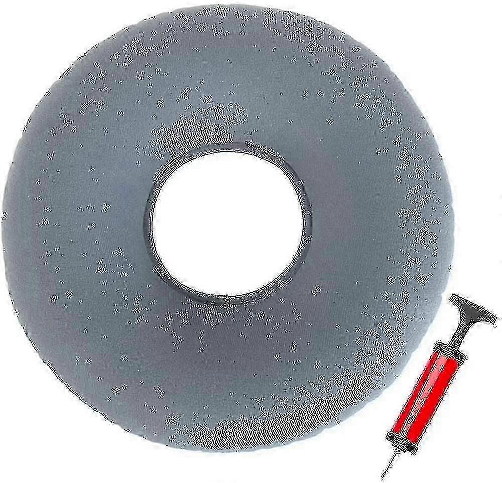 مقعد حلقة البواسير استلقاء مقعد حلقة رمادي مقعد حلقة نفخ العظام وسادة مقعد دائري مع مضخة للالتهابات ، آلام العصعص