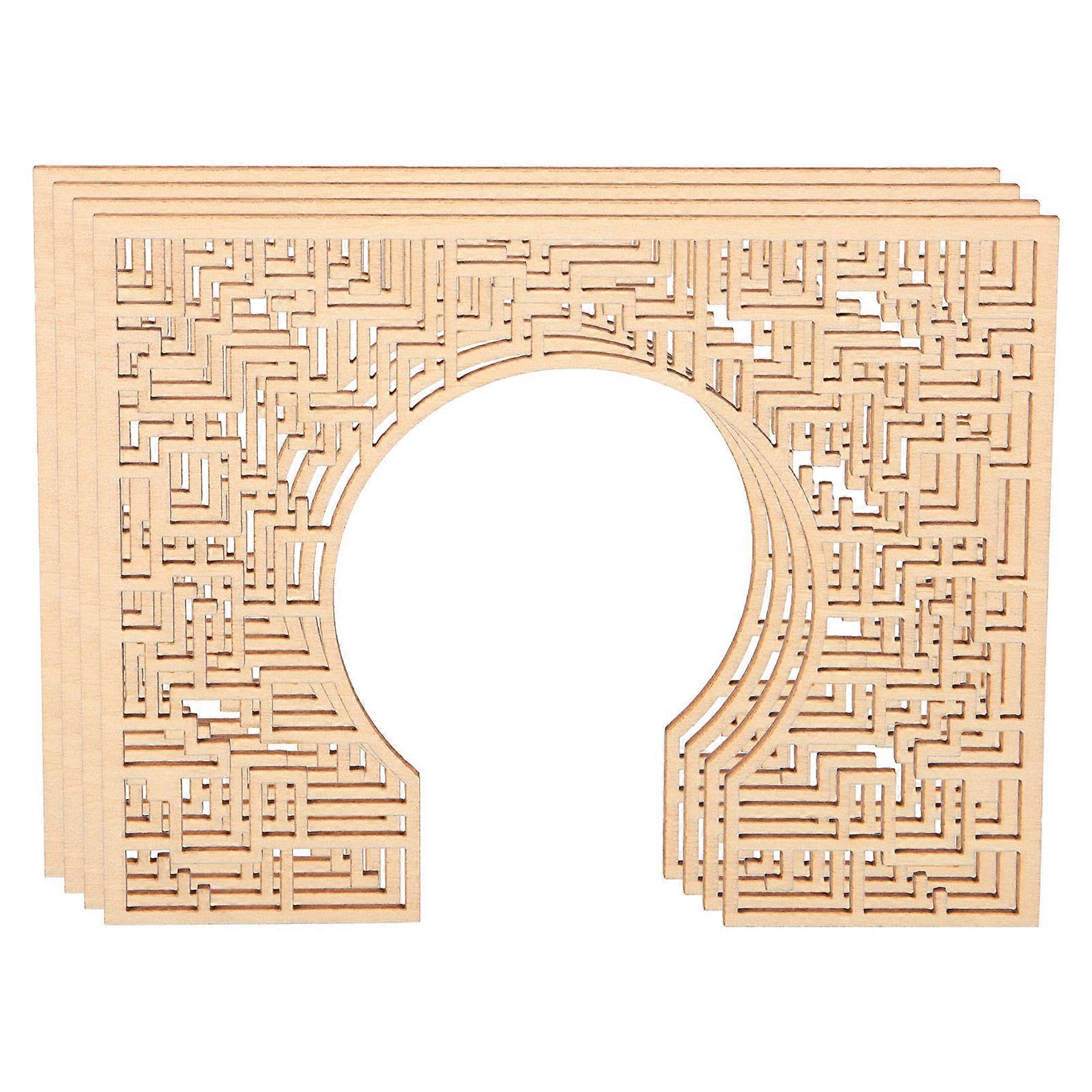 Miniature Screen Decor Decorative Screen for Decor 20Pcs Wood Craft
