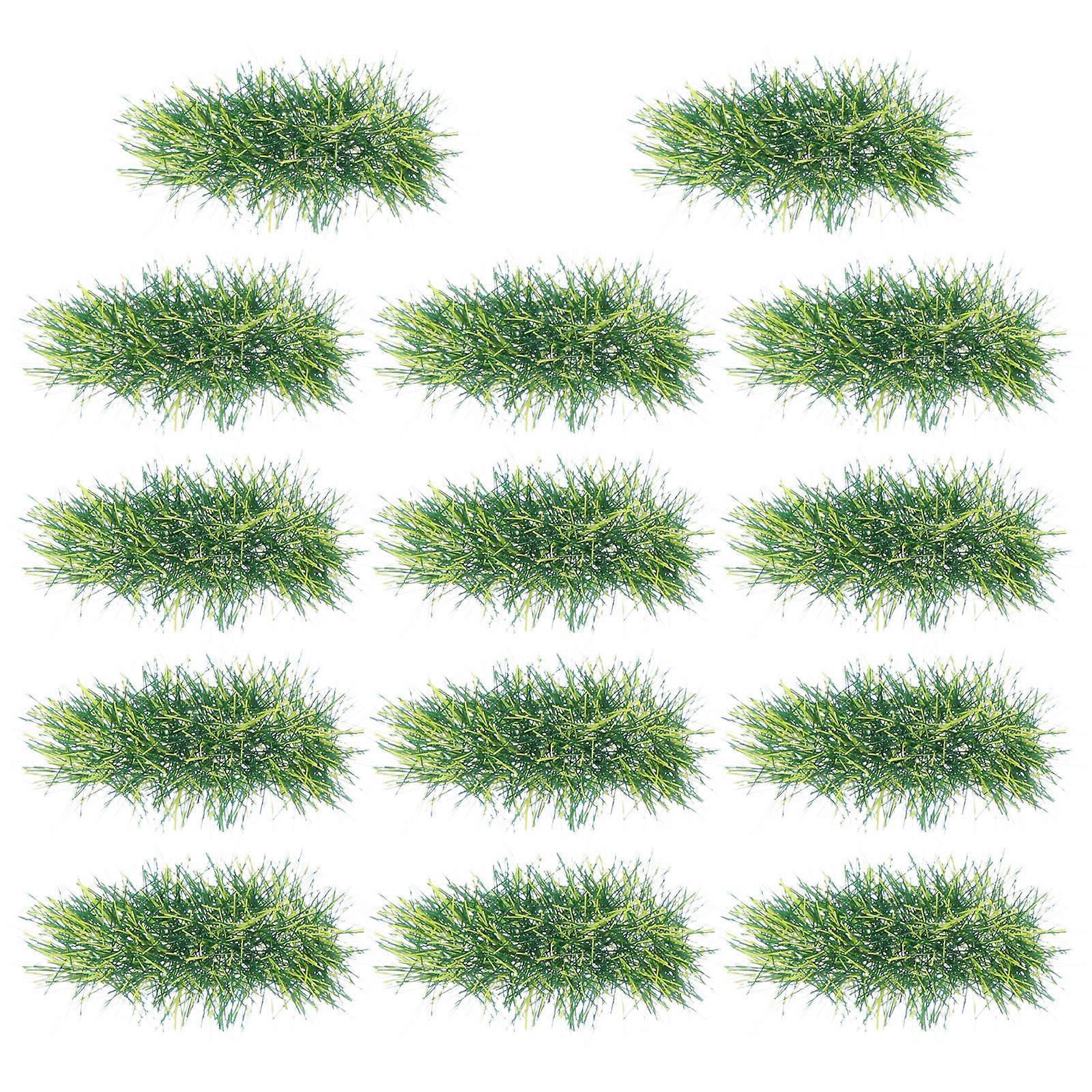 Simulation Grass Cluster Faux Grass Tuft for Crafts 3 Boxes Green