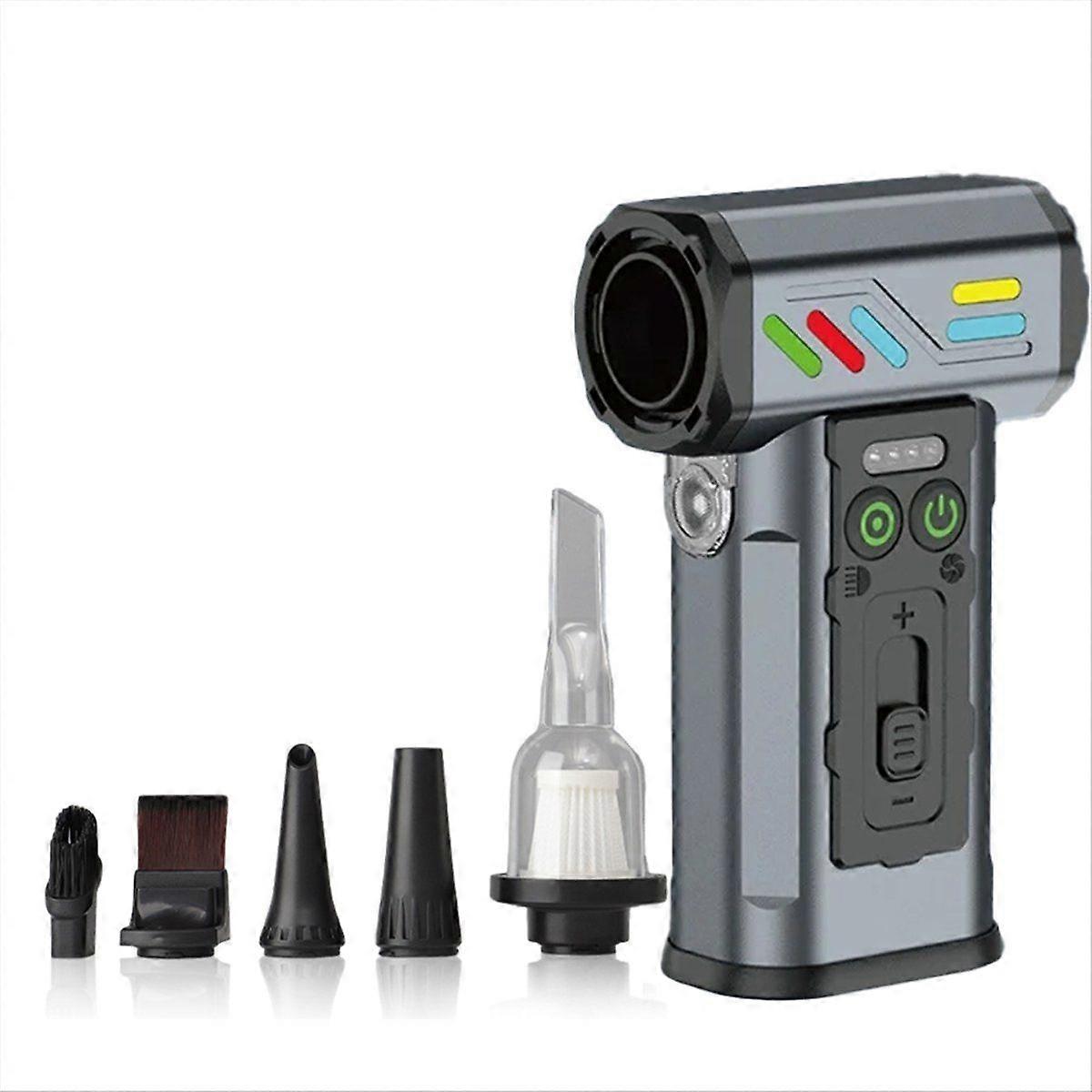 300000RPM Turbofan High Power Jet Fan Brushless Motor Variable Speed Dust Blower Cleaning Tool Grey