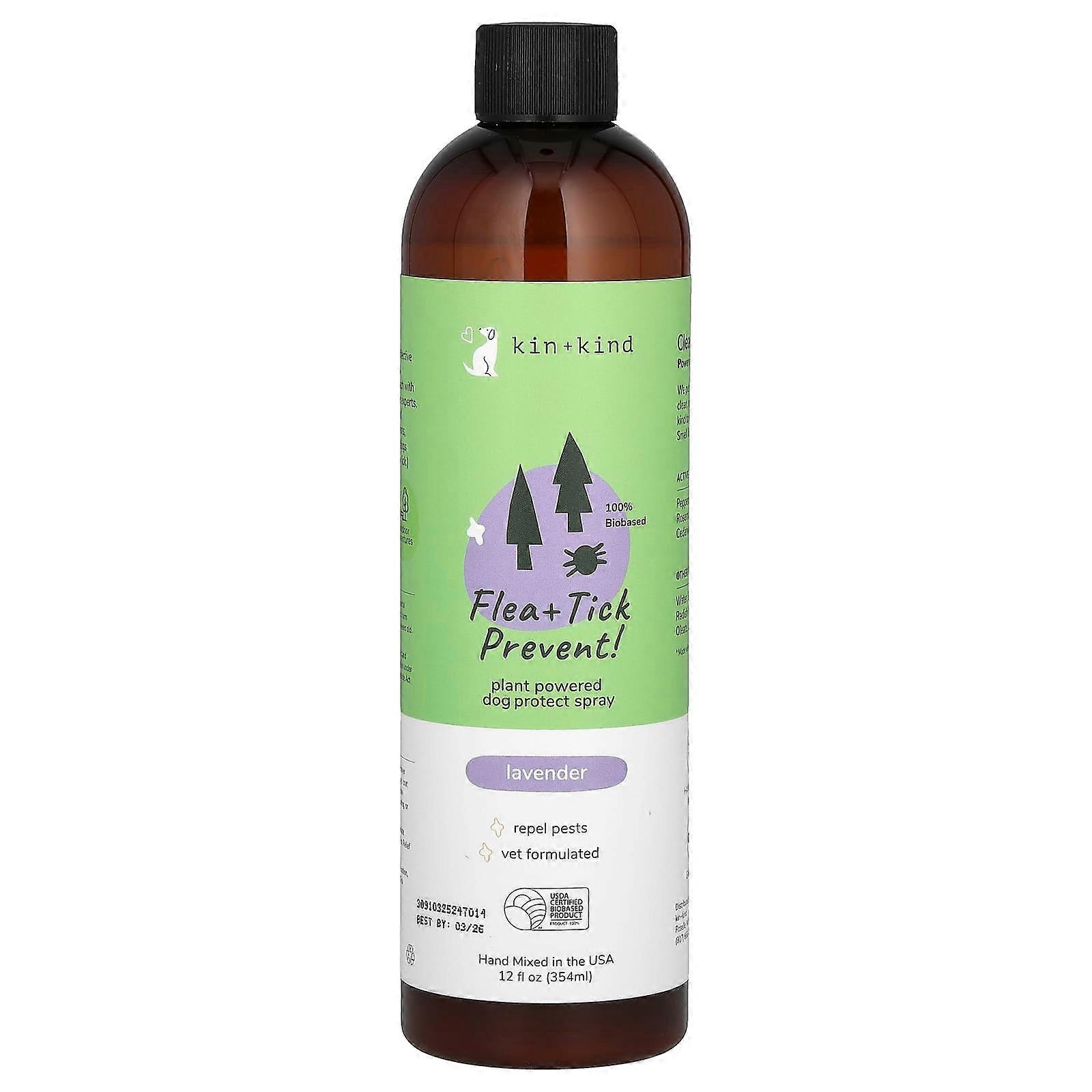 Flea + Tick Prevent, Dog Protect Spray, Lavender, 12 fl oz (354 ml)