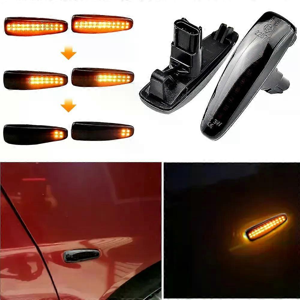LED Dynamic Turn Signal Light Side Marker Lamps For Mitsubishi Outlander Mk2 Sport Lancer Evolution ASX Mirage Galant Space Star