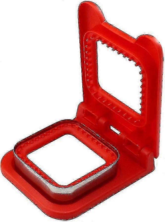 Red Sandwich Cutter And Sealer Set Square Decruster Sandwich Maker Bread Toast Breakfast Making Mold