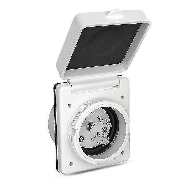 30A RV Plug Twist Lock Inlet,Shore Power Inlet Plug 125V/250V RV Power Receptacle for Marine Boat Trailer CamperShed