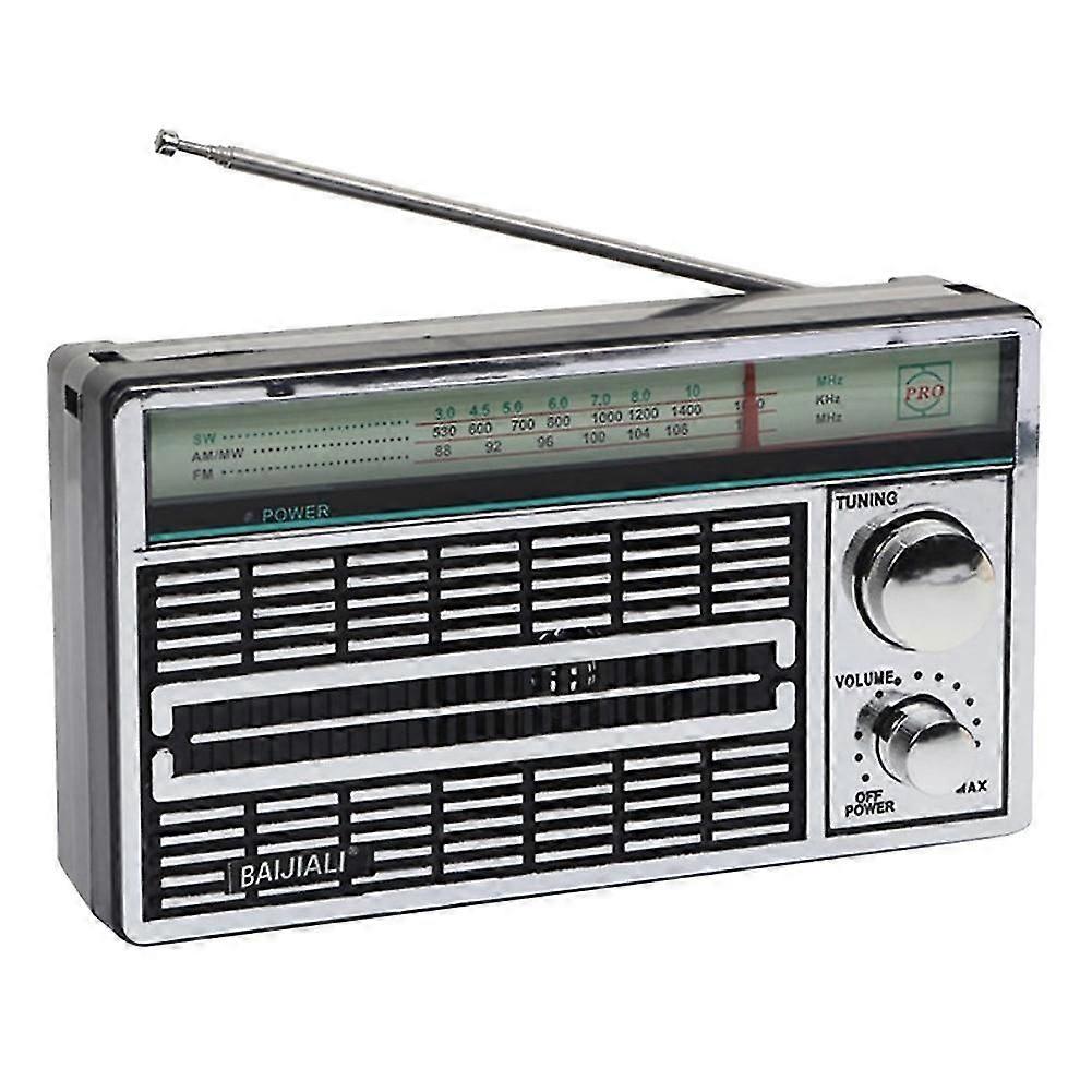 Radio anziana vintage portatile AM / fm / sw, radio portatile esterna, con chiave di regolazione della manopola per outd