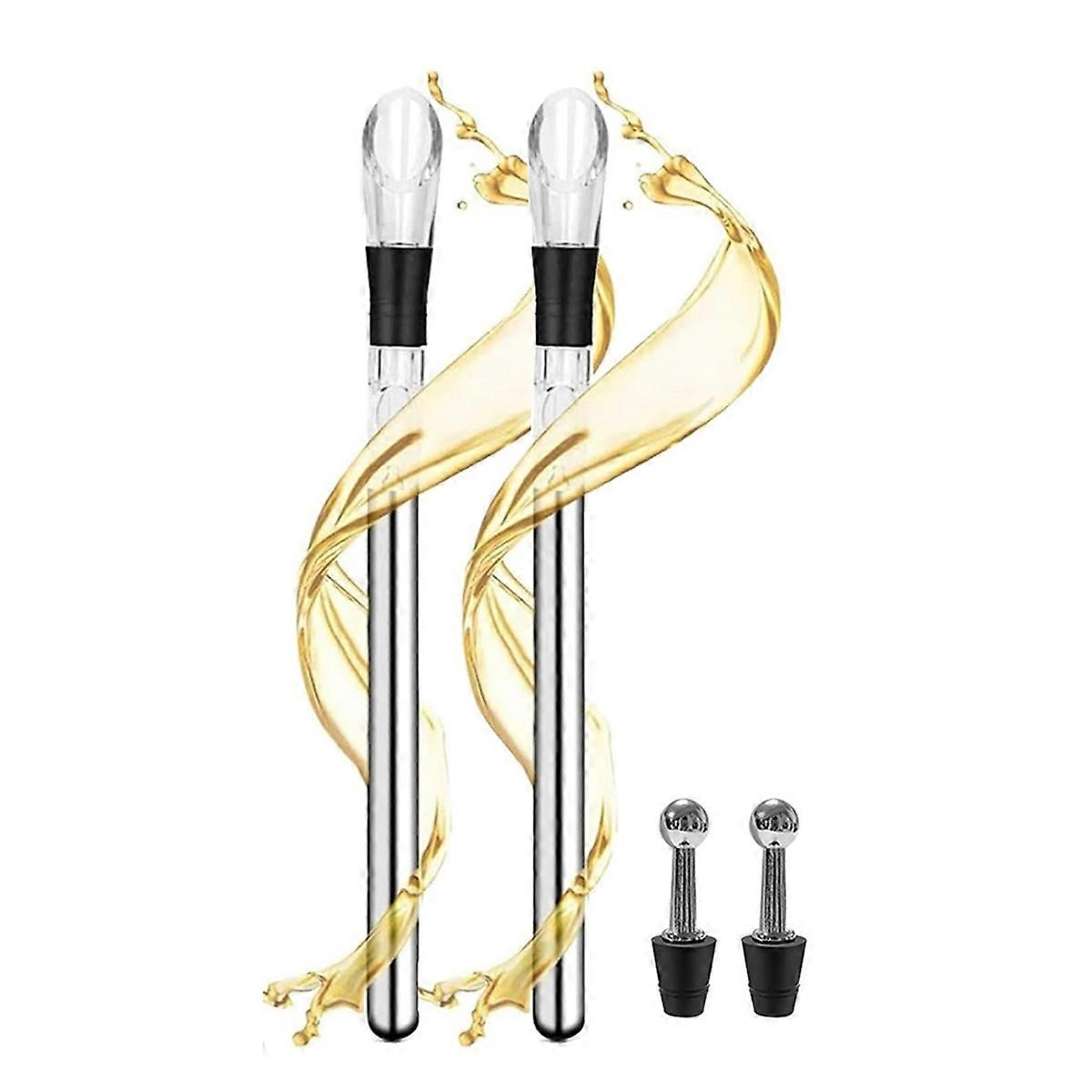 ワイン冷却スティック、ノズル付きステンレス製ワインクーラースティック