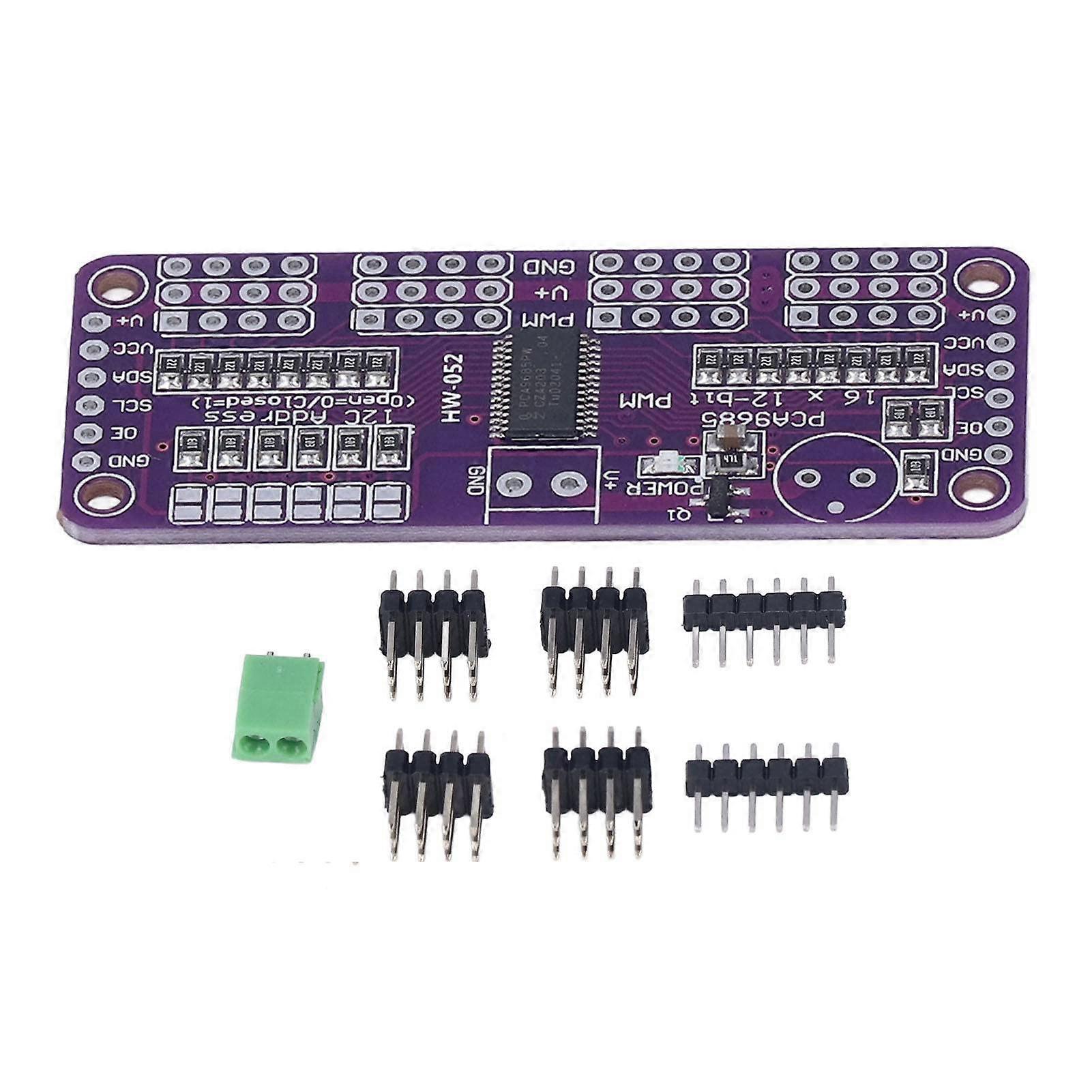 16Channel Servo PWM Driver Module Precision I2C Controller Compatible DIY Projects Board