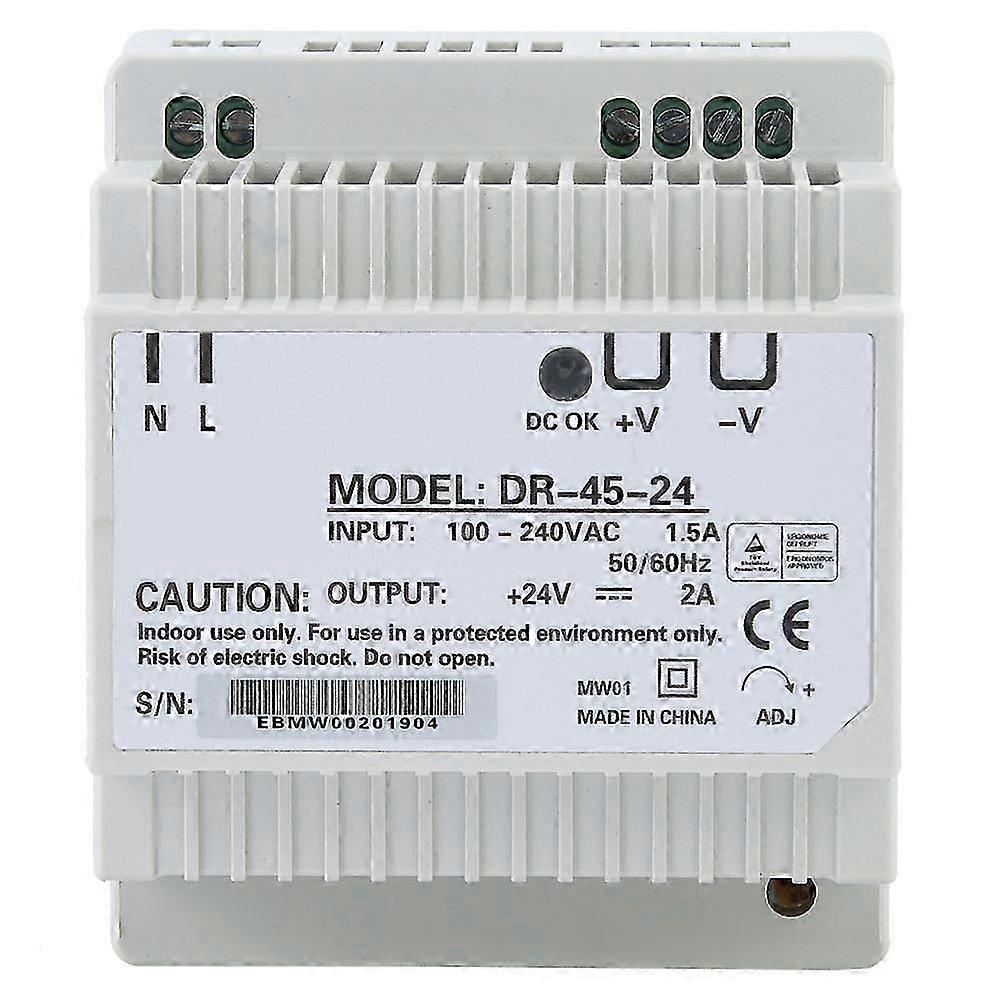 DR-45-24 45W Single Output 24V AC/DC Switching Power Supply for DIN Rail