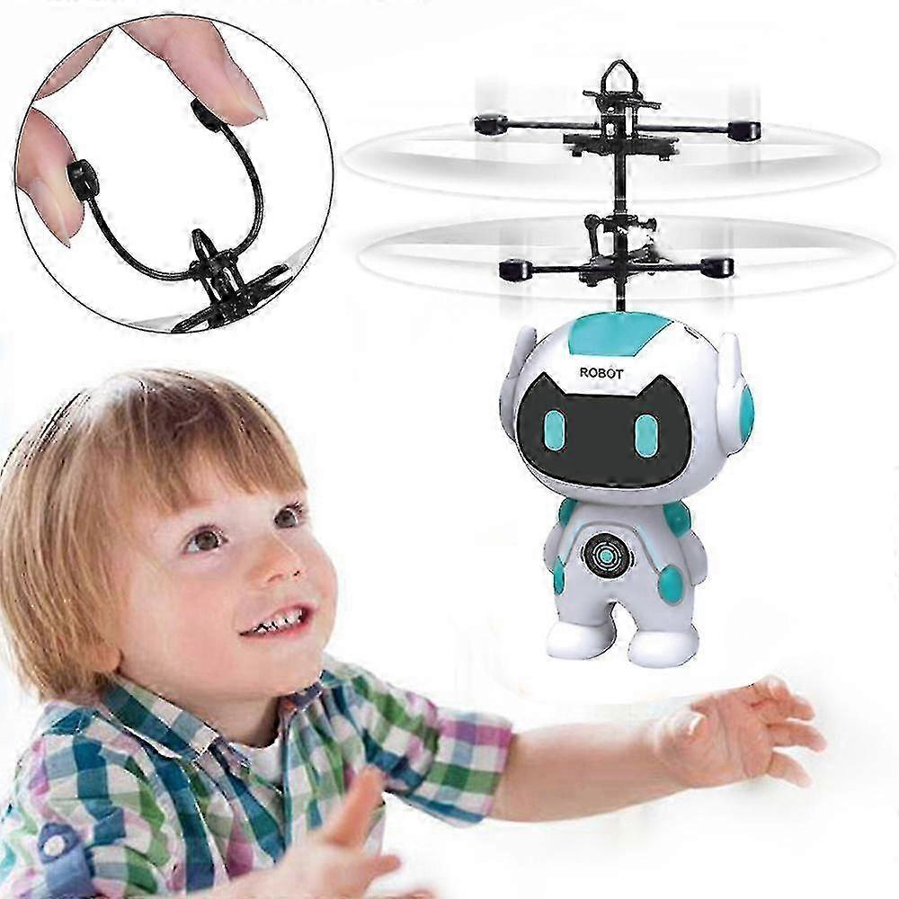 25-26 Robot Induction Flying Gyro Helicoptor Toys Drone Toy With Remote Control Kids Gifts