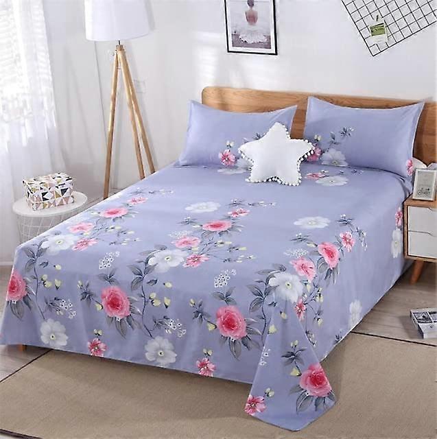 Bed Sheet Polyester Cotton Flat Sheets Modern Home Textile Bed Linens Queen King Single Size