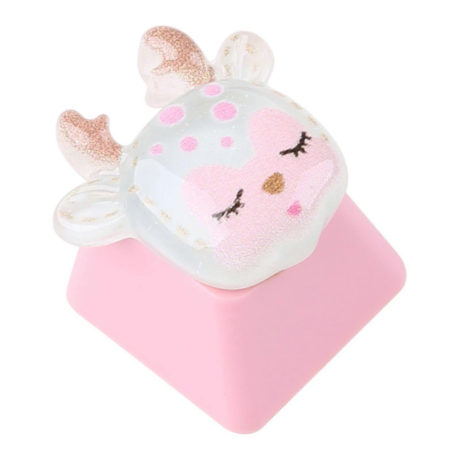 DIY Keyboard Cute Fawn PBT Keycap OEM Profile R4 Height for Mechanical Keyboard