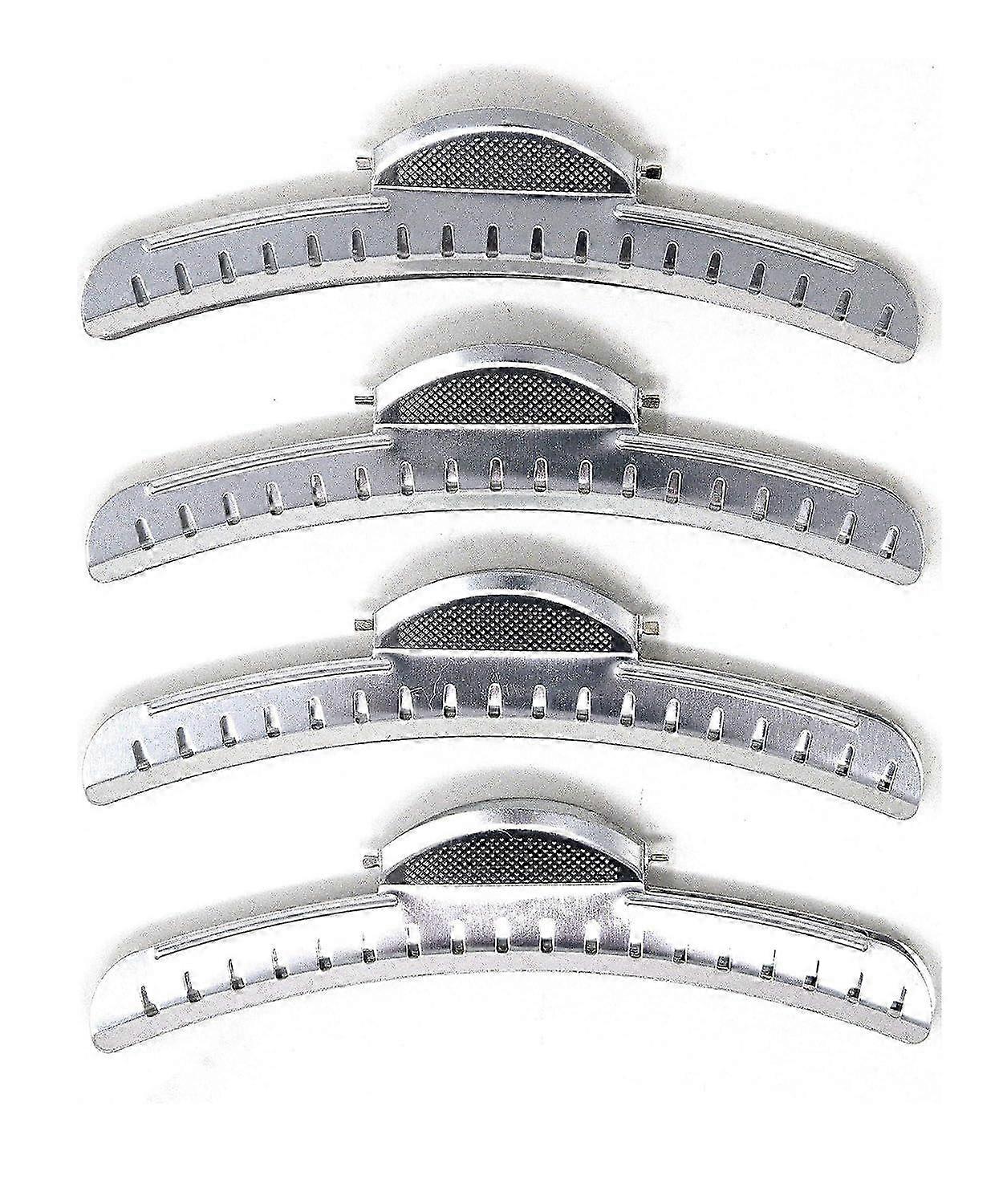 Μεταλλικοί σφιγκτήρες κυματισμού 5" για μαλλιά, κλιπ κυματισμού αλουμινίου σετ 4 τεμαχίων