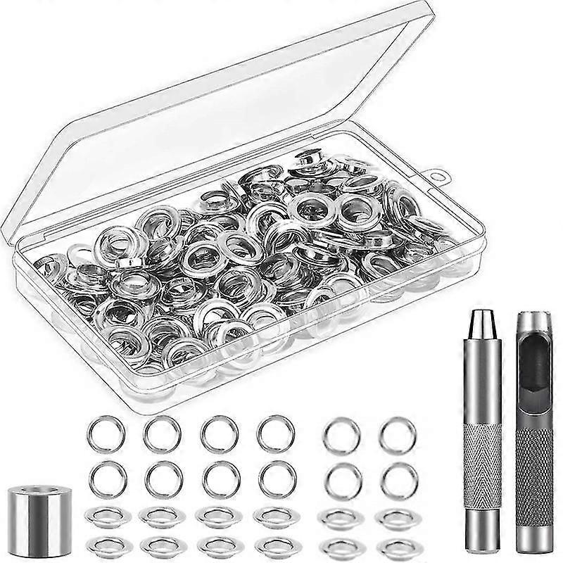 Grommet Kit Eyelets Tools 12mm 120 Sets Eyelets With 3pcs Grommet Eyelet Tools Gift