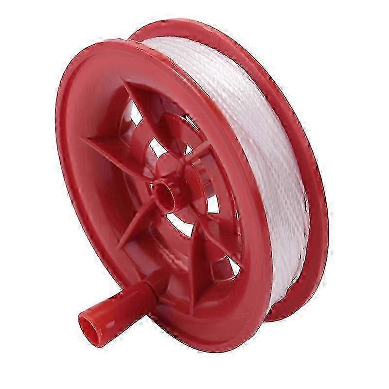 100M Twisted Red String Line Kite Reel Winder for Wheel Kites