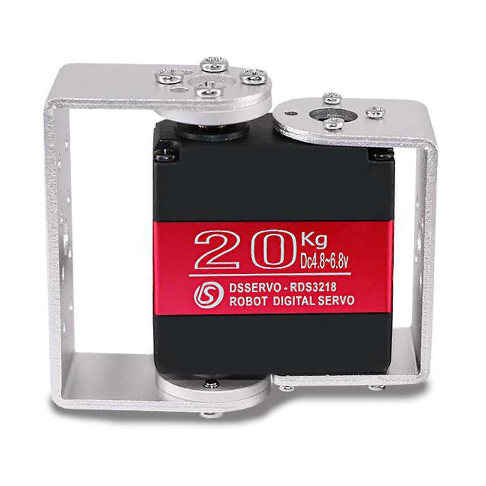 High Performances Digital Servo 20KG Torque Double Shaft Design IP66 Waterproof Project Servo Component for Heavy Duty Use Multicolor