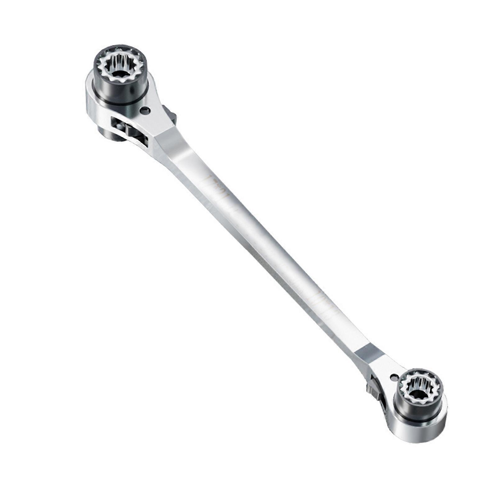 MultiSize Ratcheting Wrench Double Ended Design For Mechanics DIY Projects Corrosion Resistant Steel Construction Multicolor