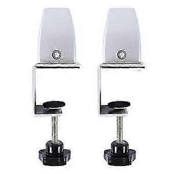 2 Pcs Desk Screen Clamps Divider Privacy Screen Clamp Holder Bracket Screen Shielding Clip Partition - Silver