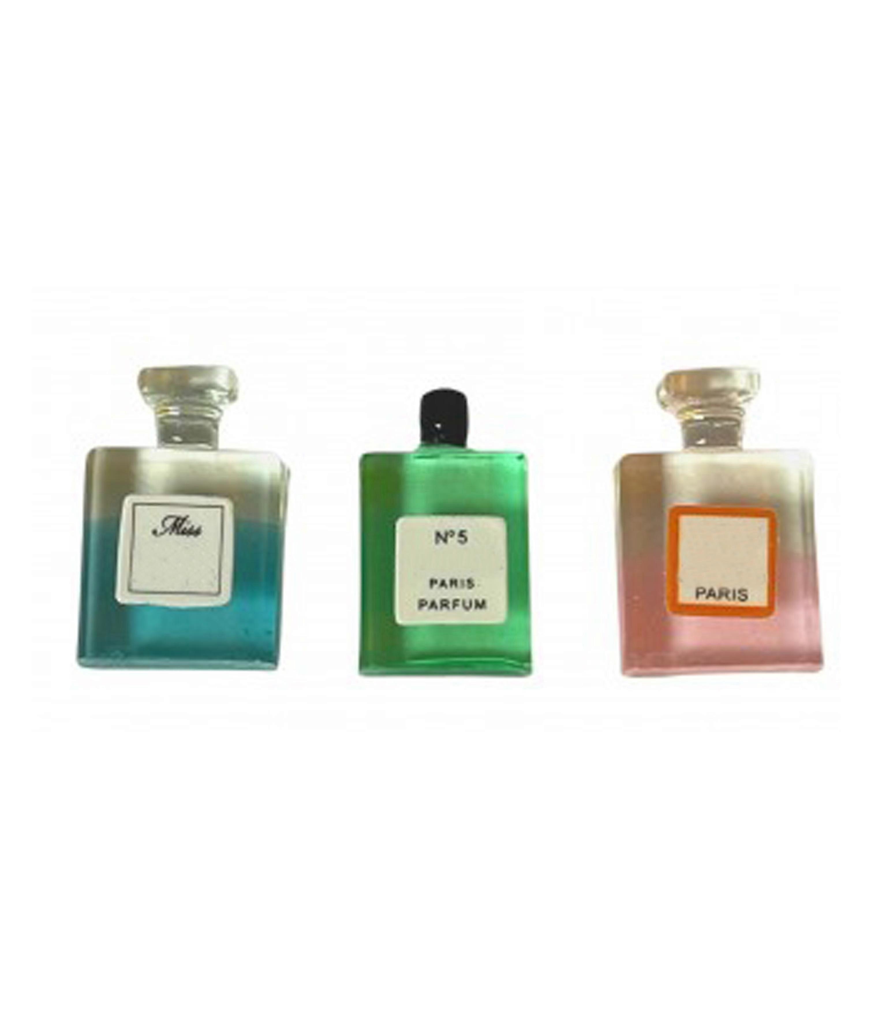 dockor hus 3 flaskor damer parfym miniatyr sovrum butik tillbehör 1:12