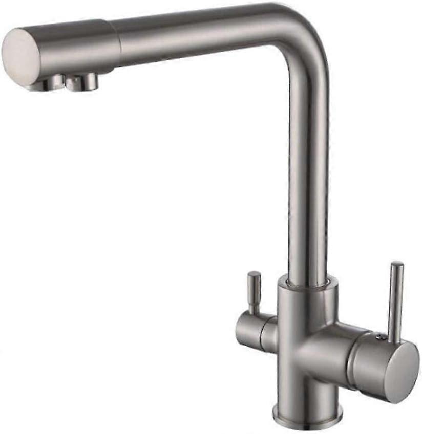 Kitchen Faucet with 3 Way Water Filter, Hot and Cold Mixer Tap, 360° Swivel for Sink